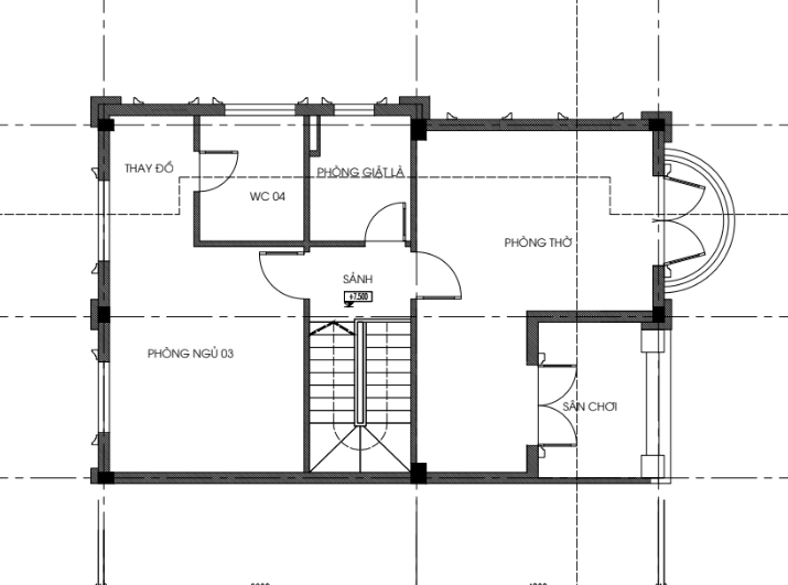 Mặt bằng thiết kế tầng 3 biệt thự song lập dự án seoul Ecohome Mặt bằng thiết kế tầng 3 biệt thự song lập dự án seoul Ecohome