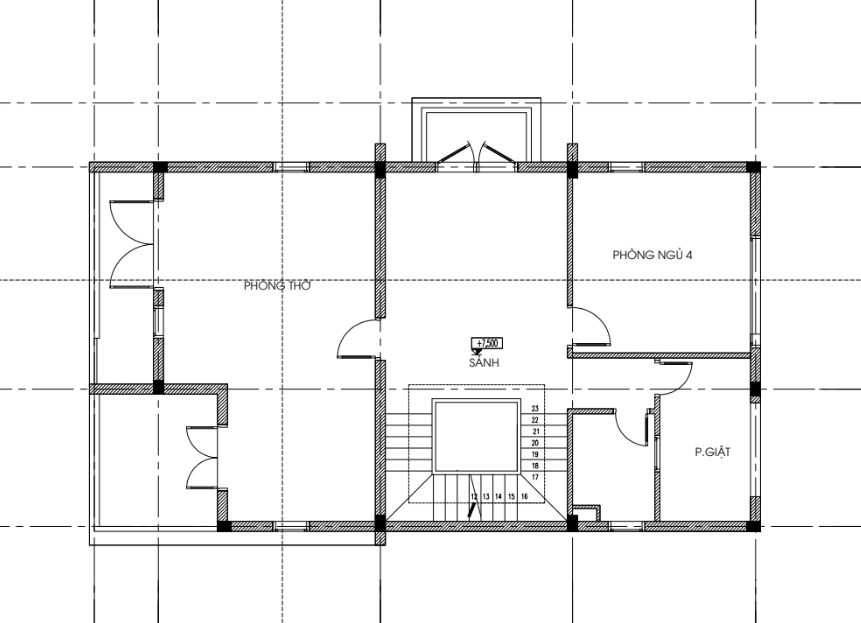 Mặt bằng thiết kế tầng 3 Biệt thự đơn lập dự án Seoul Eco Home