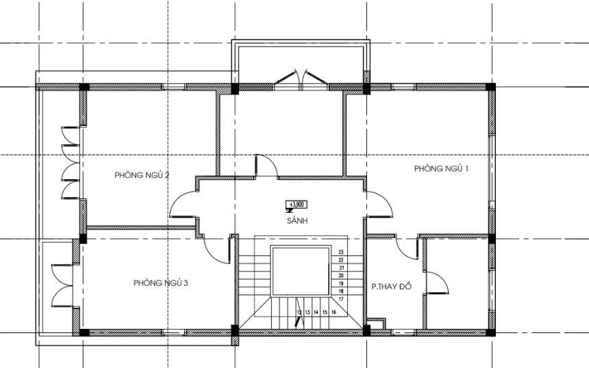 Mặt bằng thiết kế tầng 1 Biệt thự đơn lập dự án Seoul Eco Home